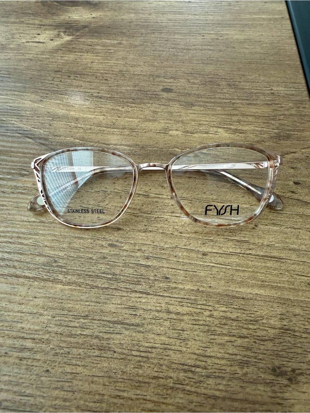 NEW FYSH WOMEN’s 3692 S402 BEIGE GOLD CLEAR AUTHENTIC EYEGLASSES 51-17-140 FRAME